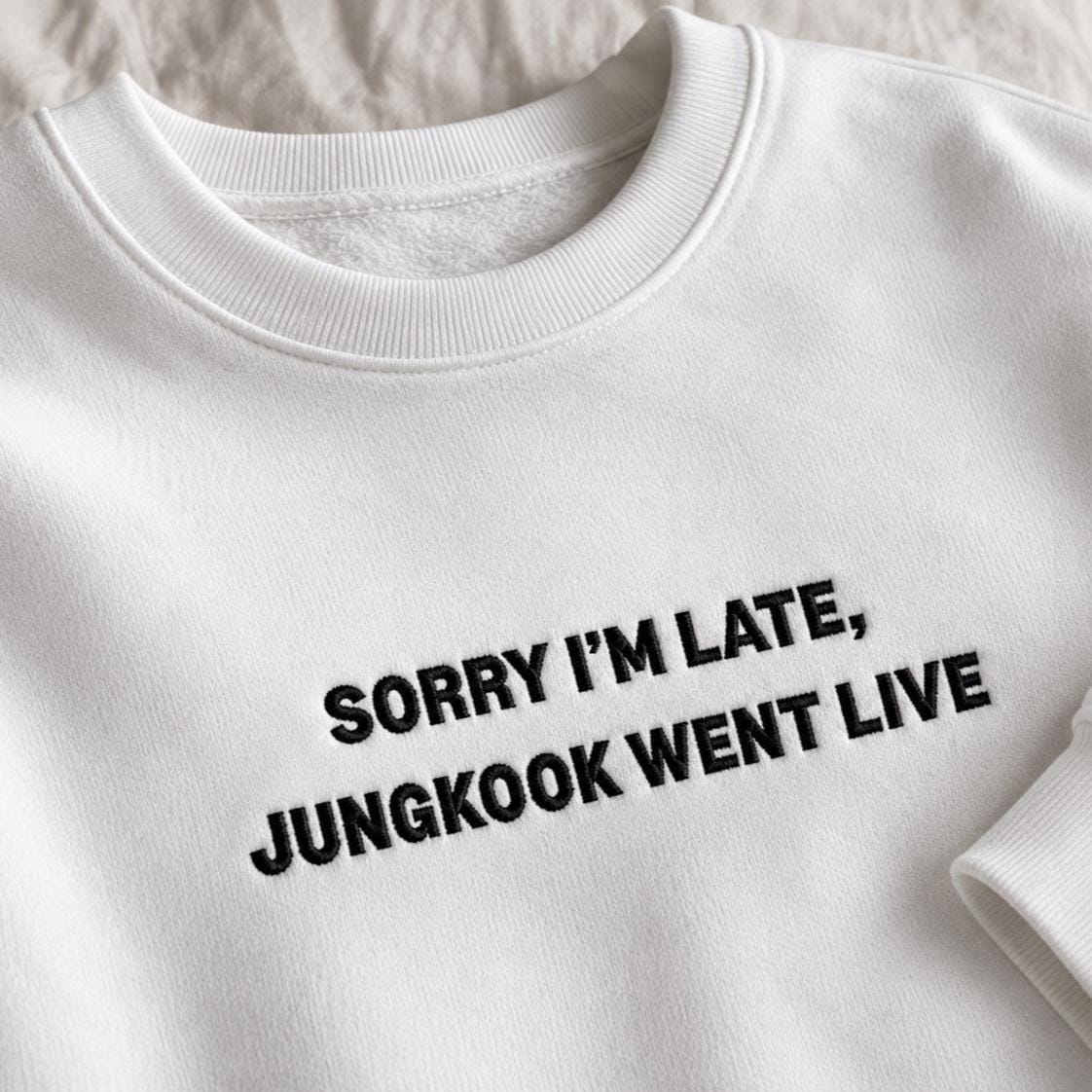 BTS Jungkook Went Live Embroidered Sweatshirt