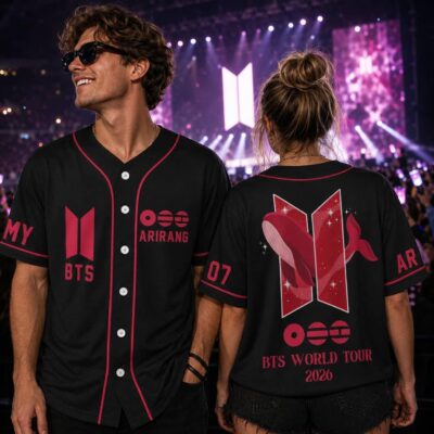 BTS Bangtan Purple Concert Style Baseball Jersey