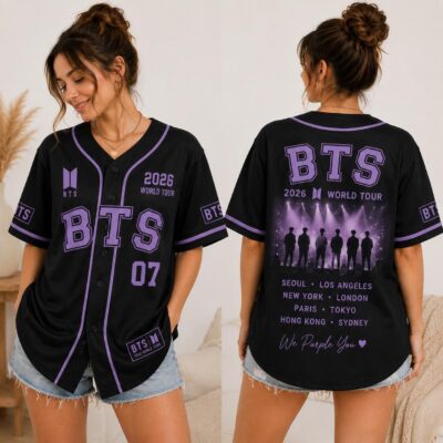 BTS Purple Concert Tour Streetwear Baseball Jersey