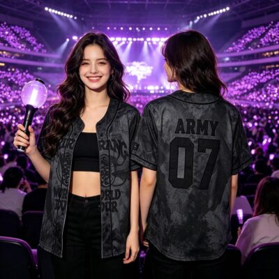 BTS Bangtan Mesh World Tour Custom Baseball Jersey
