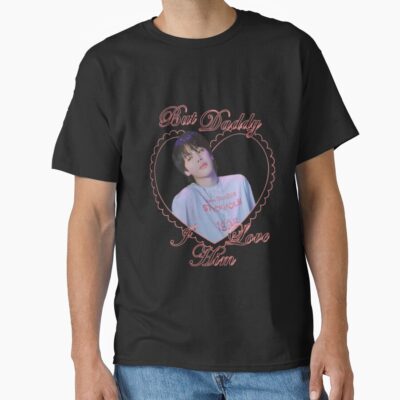 Jimin Pink Heart Aesthetic Design T-shirt
